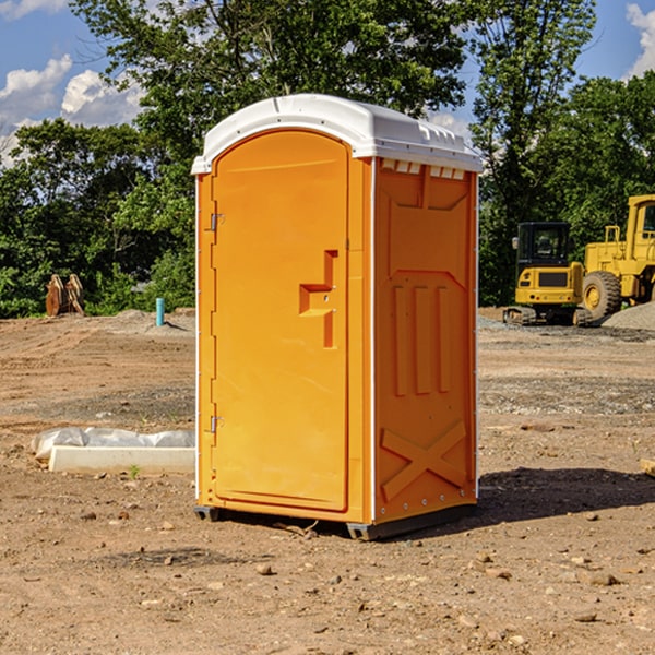 how often are the portable restrooms cleaned and serviced during a rental period in Yawkey WV